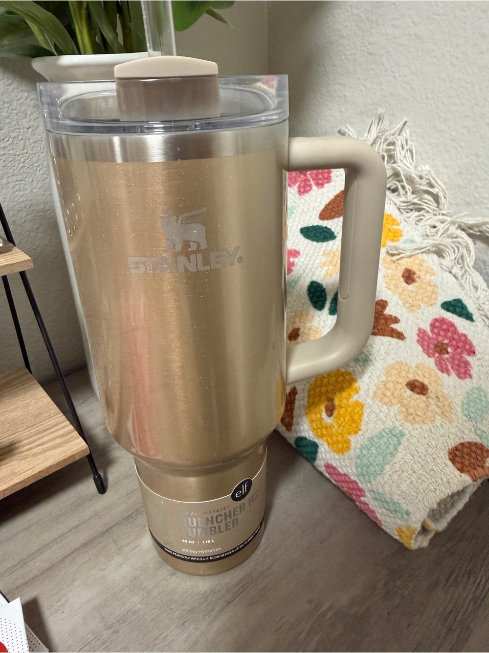 Stanley Champagne Honey Talks 40 oz Tumbler Elf Collab